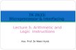 Ass. Prof. Dr Masri Ayob Lecture 5: Arithmetic and Logic Instructions TK 2633: Microprocessor & Interfacing.
