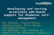Developing and testing accessible web-based support for diabetes self- management Ali Rowsell, Ingrid Muller, Antonia Lucas, Chris Byrne, Elizabeth Murray,