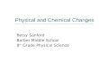 Physical and Chemical Changes Betsy Sanford Barber Middle School 8 th Grade Physical Science.