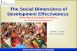 Social Development Strategy The Social Dimensions of Development Effectiveness The Social Dimensions of Development Effectiveness : World Bank Strategic.