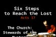 Six Steps to Reach the Lost Acts 17 The Church: Stewards of the Mystery October 26, 2008.