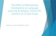 The Effect of Motivational Orientations on Language Learning Strategies: Turkish EFL Learners as a Case Study Kader Bas, University of Klagenfurt, Austria.