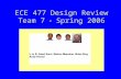 ECE 477 Design Review Team 7  Spring 2006. Outline Project overviewProject overview Project-specific success criteriaProject-specific success criteria.