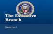 The Executive Branch Chapters 7 and 8. Duties of the President  Chief Executive – “the executive power shall be vested in a President of the United States.