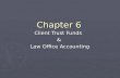Chapter 6 Client Trust Funds & Law Office Accounting Law Office Accounting.