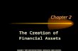 Copyright © 2003 South-Western/Thomson Learning All rights reserved. Chapter 2 The Creation of Financial Assets.