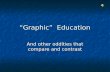 “Graphic” Education And other oddities that compare and contrast.