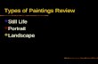 Types of Paintings Review  Still Life  Portrait  Landscape.