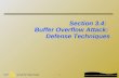 Section 3.4: Buffer Overflow Attack: Defense Techniques 1.