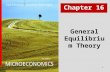 1 General Equilibrium Theory Chapter 16. 2 Chapter Sixteen Overview 1.General Equilibrium – Analysis I Partial Equilibrium Bias 2.Efficiency and Perfect.