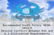Recommended Draft Policy ARIN-2014-9 Resolve Conflict Between RSA and 8.2 Utilization Requirements.