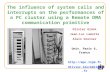 The influence of system calls and interrupts on the performances of a PC cluster using a Remote DMA communication primitive Olivier Glück Jean-Luc Lamotte.