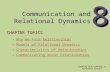 Looking Out/Looking In Fourteenth Edition 8 Communication and Relational Dynamics CHAPTER TOPICS Why We Form Relationships Models of Relational Dynamics.