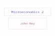 Microeconomics 2 John Hey. Lecture 32 Externalities – where the actions of one agent directly affects the welfare of another (not indirectly through a.