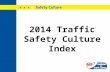 2014 Traffic Safety Culture Index. The Situation Seventh consecutive year of the Traffic Safety Culture index AAA Foundation for Traffic Safety seeks.
