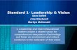 Standard 1- Leadership & Vision Sara Saffell Amy Blackwell Marilyn McDonald 1. Leadership and Vision-Educational leaders inspire a shared vision for comprehensive.