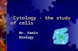 Cytology - the study of cells Mr. Femia Biology. Important scientists – Robert Hooke 1665 - Named cells after the small boxy rooms that monks live in.