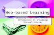 Web-based Learning Learning from the Internet: Information to knowledge through inquiry.