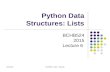 9/21/2015BCHB524 - 2015 - Edwards Python Data Structures: Lists BCHB524 2015 Lecture 6.