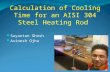 Calculation of Cooling Time for an AISI 304 Steel Heating Rod Sayantan Ghosh Avinesh Ojha.