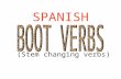 (Stem changing verbs) SPANISH Boot verbs have specific changes.