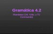 Gramática 4.2 Mandatos (Ud. /Uds. y Tú Commands).