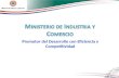 Ministerio de Industria y Comercio Promotor del Desarrollo con Eficiencia y Competitividad.