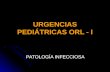 URGENCIAS PEDIÁTRICAS ORL - I PATOLOGÍA INFECCIOSA.