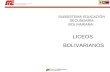SUBSISTEMA EDUCACIÓN SECUNDARIA BOLIVARIANA: LICEOS BOLIVARIANOS.