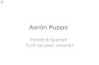 Aarón Puppo Period 6 Spanish Turn up your volume!.