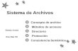 Sistema de Archivos Concepto de archivo Métodos de accesos Directorio Protección Consistencia Semántica Emely Arráiz Ene-Mar 08.