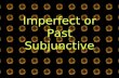 Imperfect or Past Subjunctive P.6. The Subjunctive Mood There are TWO ways to express the subjunctive (past and present) El Presente Yo dudo que los chiles.