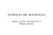 NORMAS DE MANDATO REGLAS DE MANDATO Y PRINCIPIOS.
