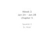 Week 3 Jan 24 – Jan 28 chapter 5 Spanish 3 Sr. Muir.