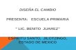 DISEÑA EL CAMBIO PRESENTA: ESCUELA PRIMARIA “ LIC. BENITO JUAREZ” ESPIRITU SANTO, JILOTZINGO, ESTADO DE MEXICO.