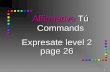 1 Affirmative Tú Commands Expresate level 2 page 26.