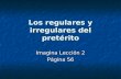 Los regulares y irregulares del pretérito Imagina Lección 2 Página 56.