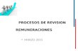 PROCESOS DE REVISION REMUNERACIONES REMUNERACIONES MARZO 2015.