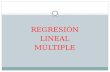 REGRESIÓN LINEAL MÚLTIPLE. REGRESIÓN LINEAL MÚLTIPLE La regresión múltiple es una extensión muy utilizada de la regresión lineal. El modelo de regresión.