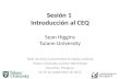 Sesión 1 Introducción al CEQ Sean Higgins Tulane University Taller de CEQ: Commitment to Equity Institute Tulane University and the World Bank Asunción,