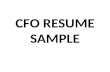 Cfo resume sample