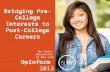 Bridging Pre-College Interests to Post-College Careers