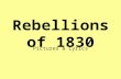 Rebellions of 1830