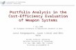 Portfolio Analysis in the Cost-Efficiency Evaluation of Weapon Systems