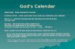 God’s Calendar