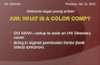 AIM:  What is a color comp?