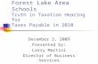 Forest Lake Area Schools Truth in Taxation Hearing for Taxes Payable in 2010