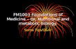 FM1003 Foundations of Medicine – GI, Nutritional and metabolic biology.
