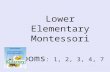 Lower Elementary Montessori Rooms : 1, 2, 3, 4, 7