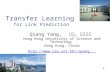 Transfer Learning for Link Prediction